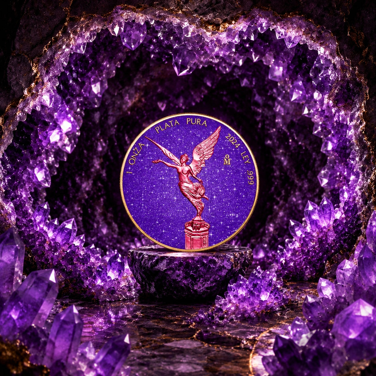 2024 Mexico Libertad Royal Amethyst Edition 1 oz Silver Coin (06/29)