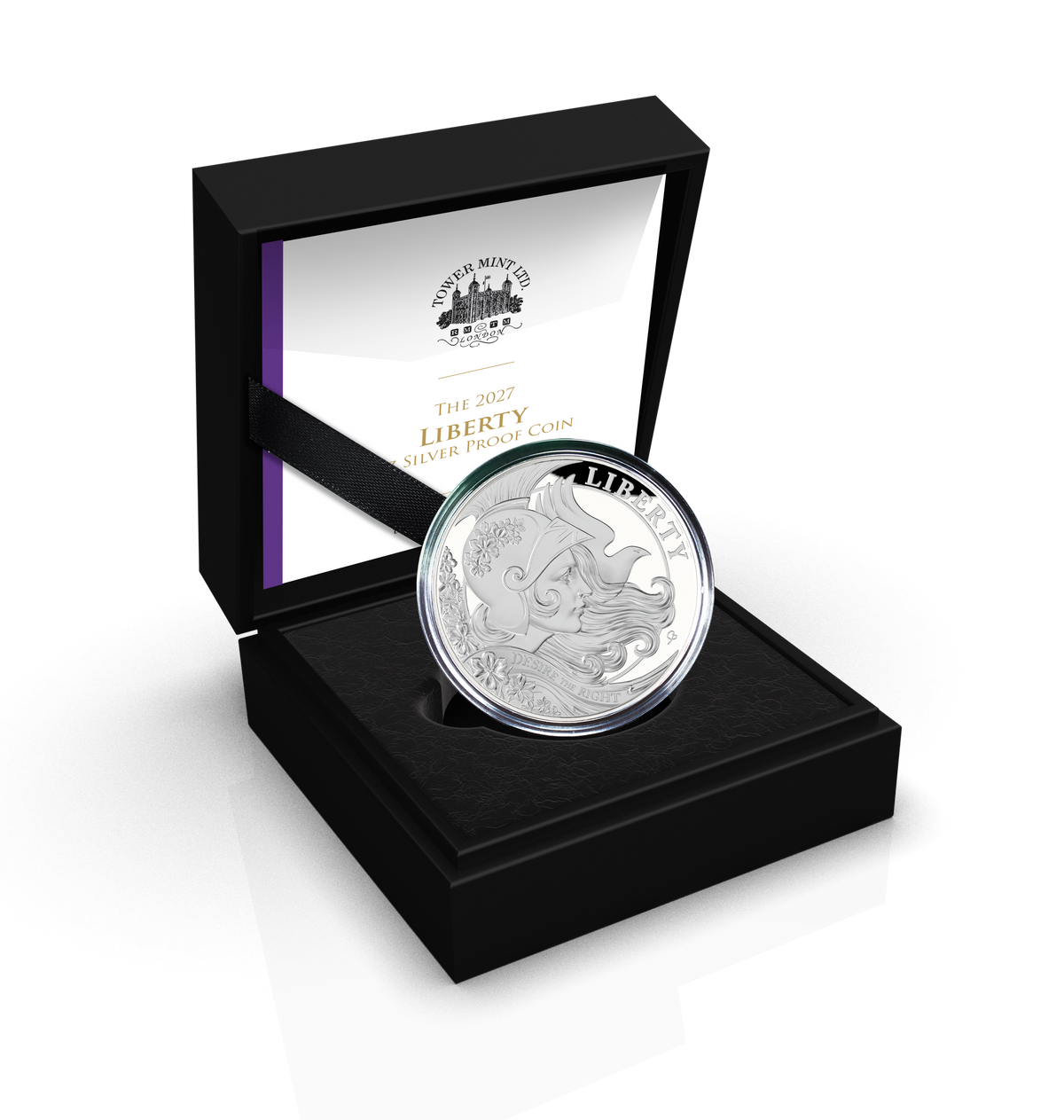 2027 Falkland Islands Liberty - Desire the Right Proof 1 oz Silver Coin