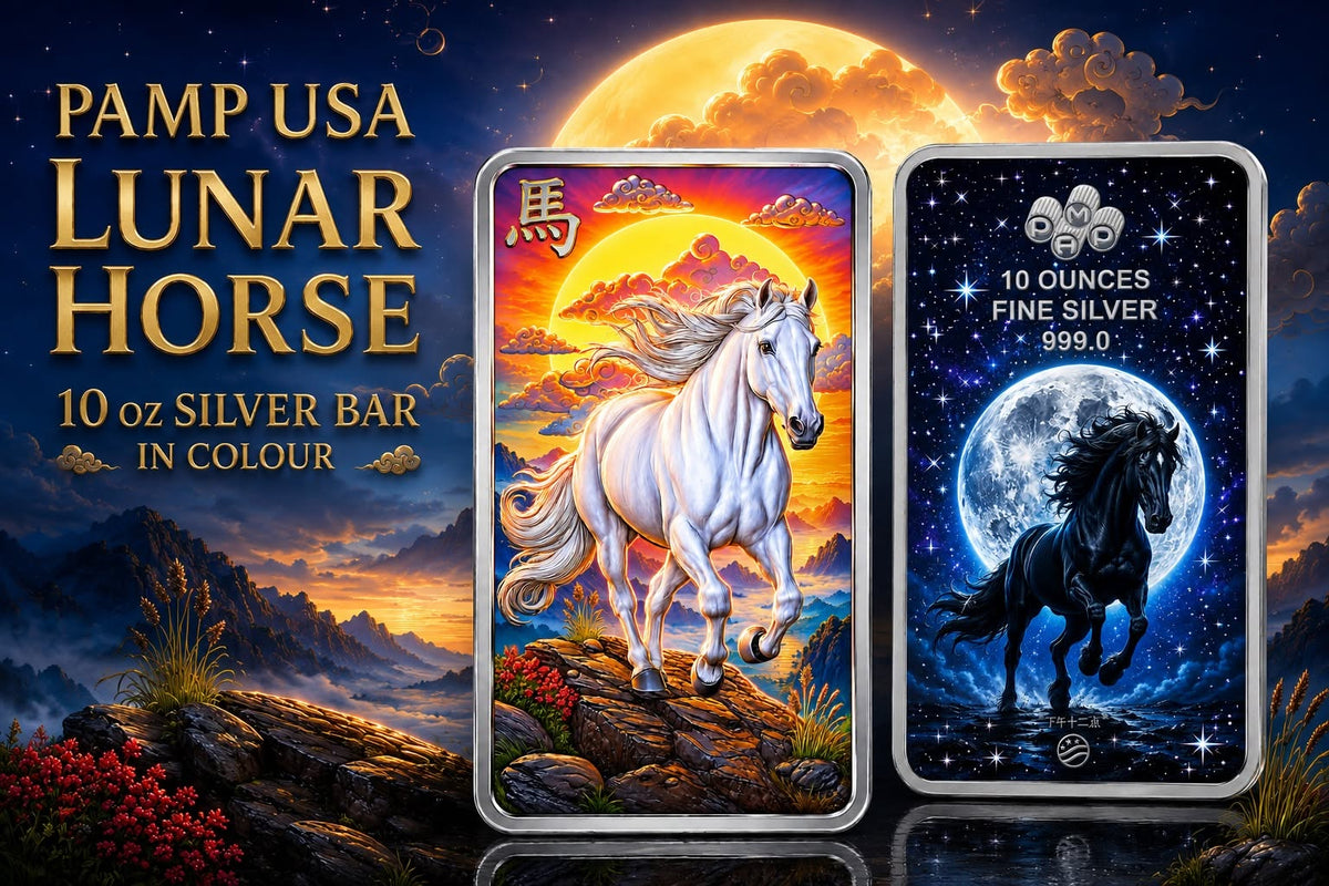2026 PAMP USA Lunar Horse Day & Night Colorized 10 oz Silver Bar