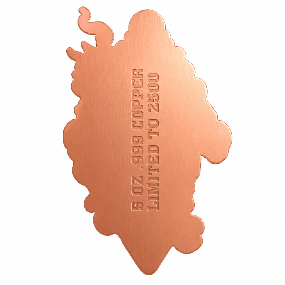 Death Dragon UHR Shaped Colorized 5 oz Copper Medal (06/16)