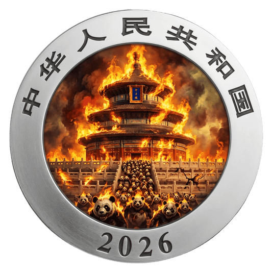 2026 China Panda Burning Zombie Edition 30g Silver Coin
