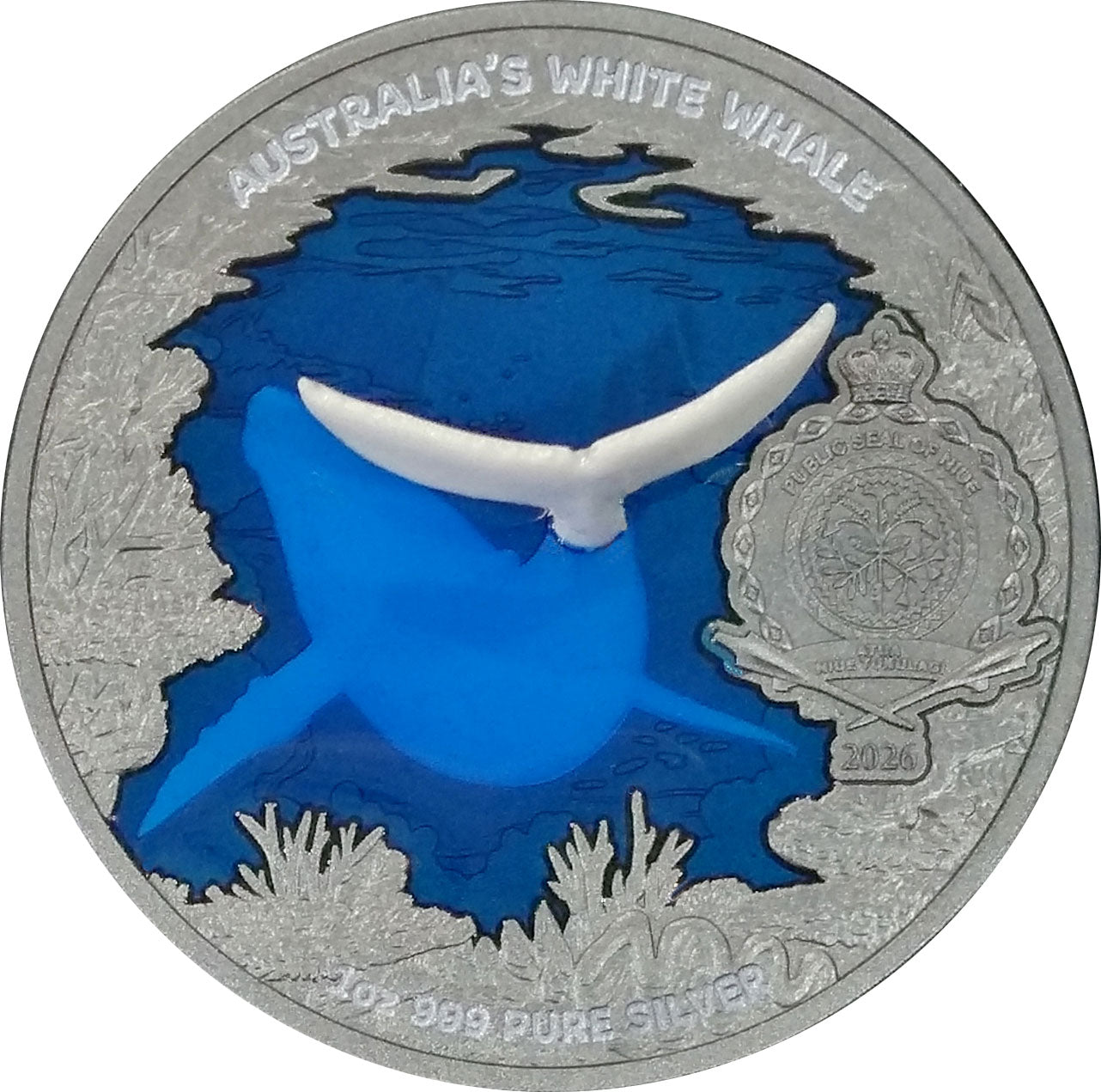 2026 Niue Migaloo - Australia's White Whale 3D 1 oz Silver Coin
