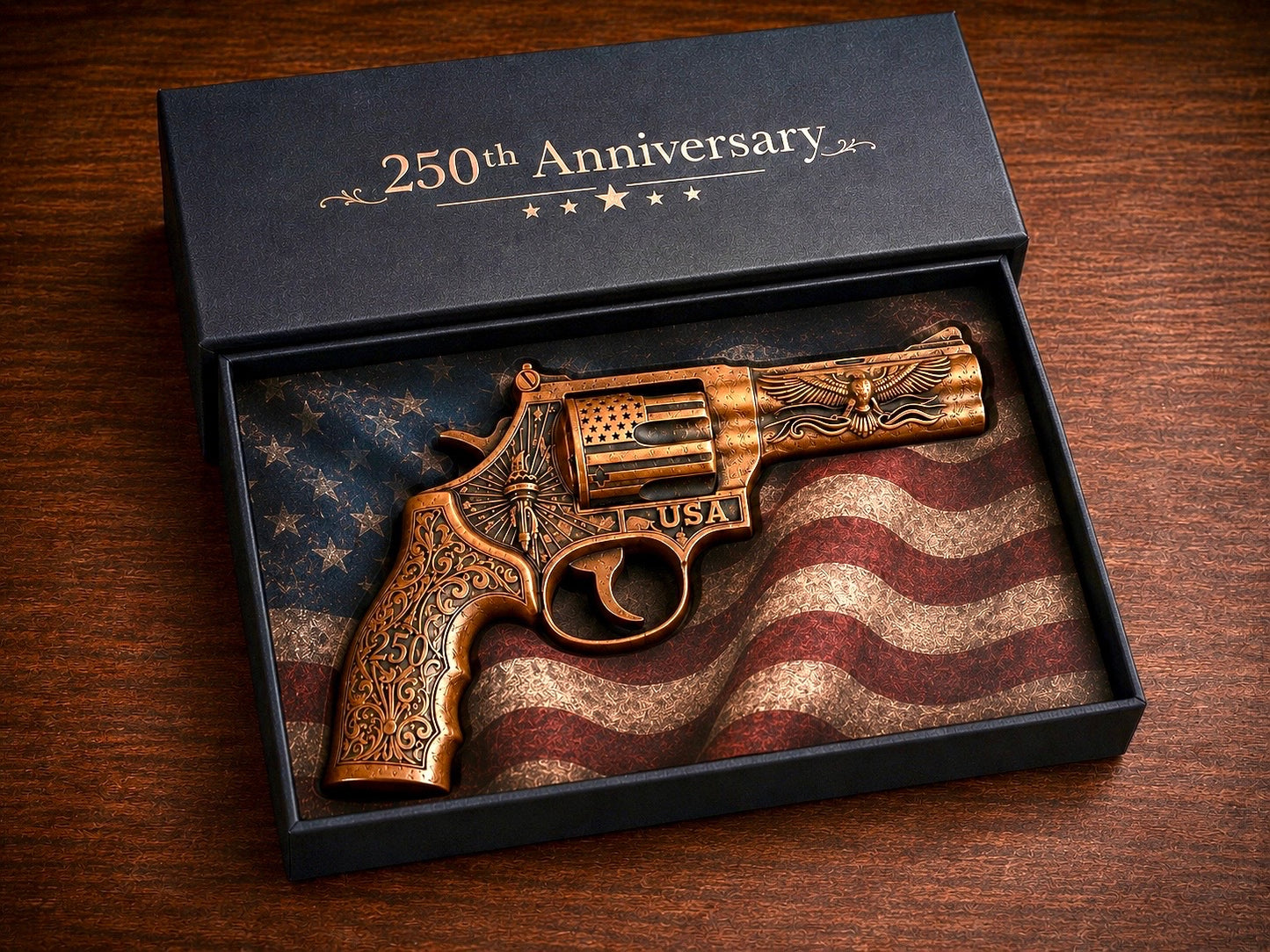 250th Anniversary 3D Revolver 2.5 oz Copper Medal (05/29)