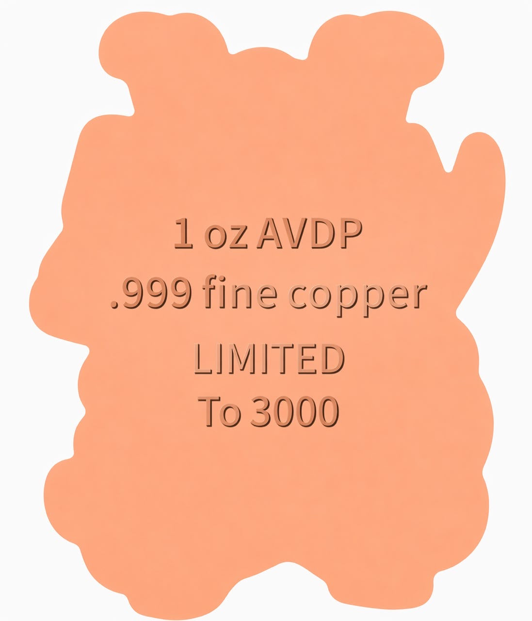 Samito Warrior Colorized Shaped 1 oz Copper Medal (08/03)
