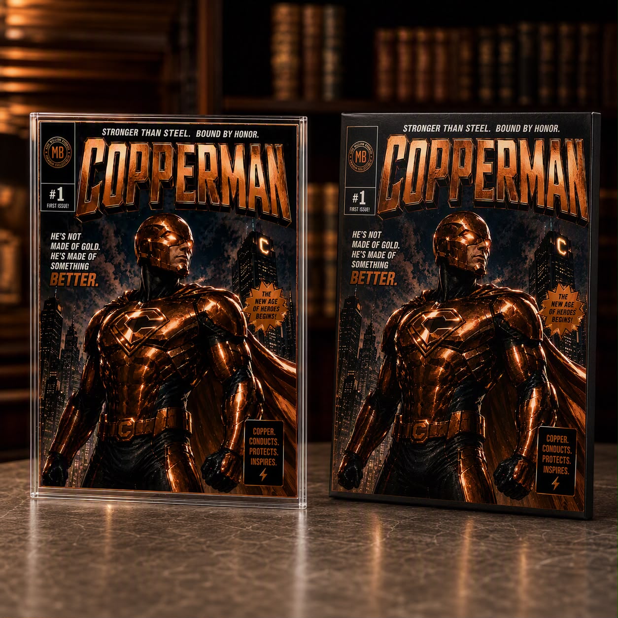 Copperman Comic Book 5 oz Copper Foil