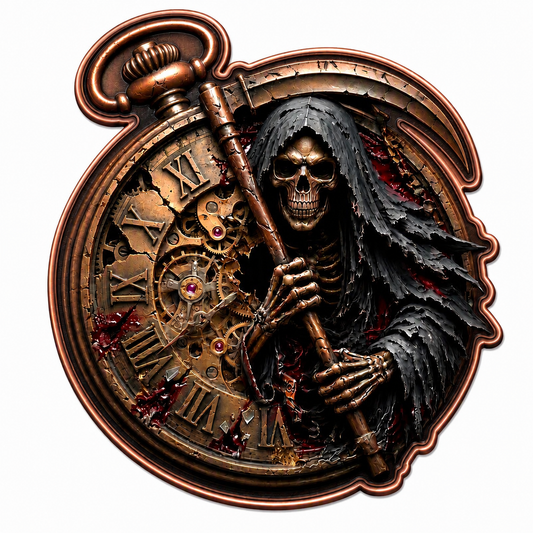 Out of Time - Grim Reaper Colorized 2 oz Copper Medal (08/11)