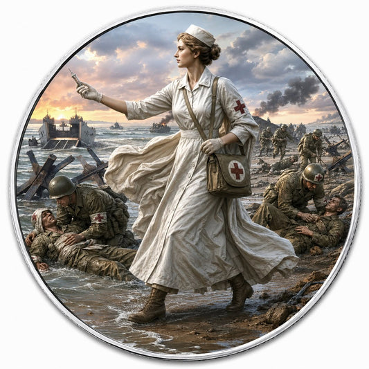 Estimate: 2026 U.S. Eagle The Medics & Messengers of Normandy Edition 1 oz Silver Coin (06/19)