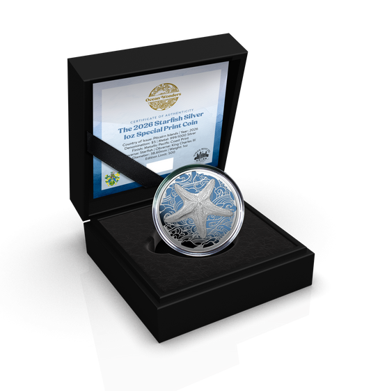 2026 Pitcairn Islands Ocean Wonders Starfish Proof 1 oz Silver Coin (08/07)