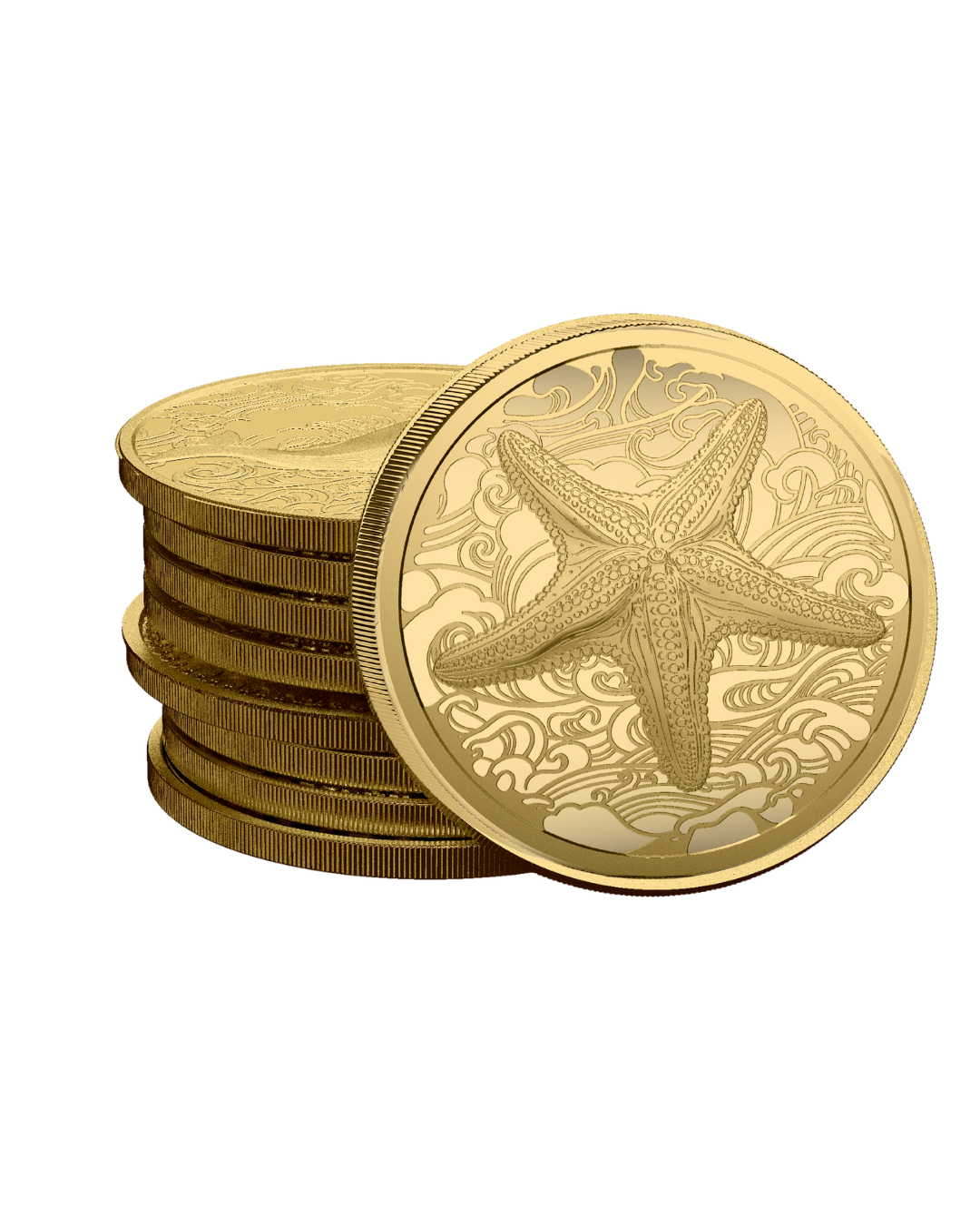 2026 Pitcairn Islands Ocean Wonders Starfish 0.5g Gold Coin (08/07)