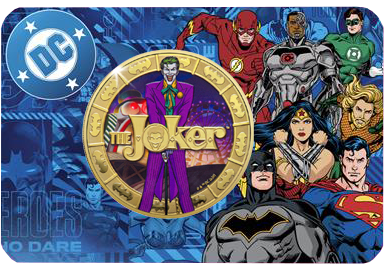 2025 Solomon Islands DC The Joker Gold Plated 27.5g CN Coin in Card (07/13)