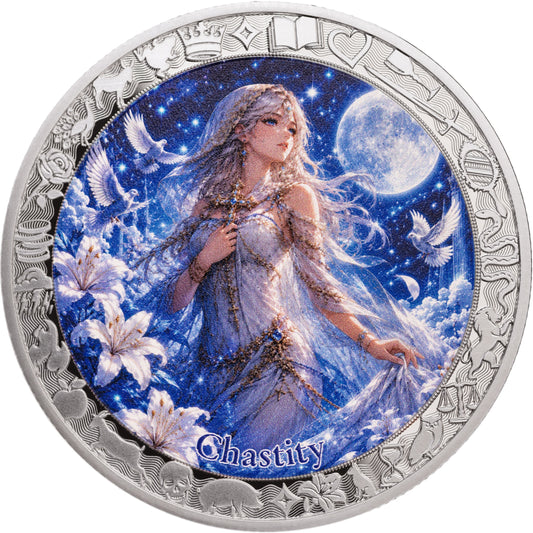 2026 Niue Seven Sins & Virtues - Chastity 1 oz Silver Coin