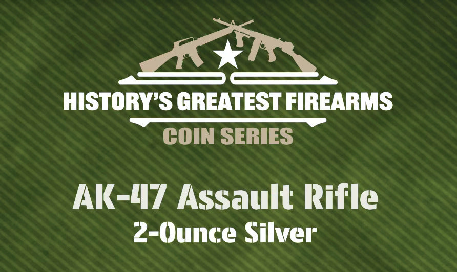 In Stock! 2024 Chad History's Greatest Firearms AK-47 Rifle 2 oz Silver Coin