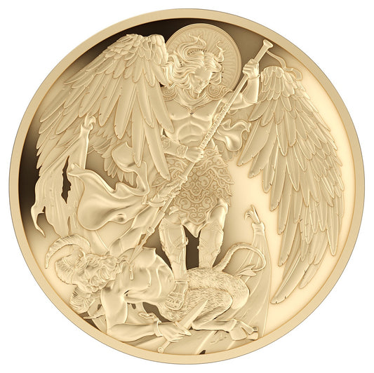 2025 Niue Archangel Michael Proof 0.5g Gold Coin