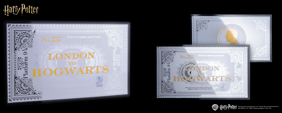 In Stock! 2026 Samoa Harry Potter Hogwarts Express Ticket 3g Silver Foil Coin