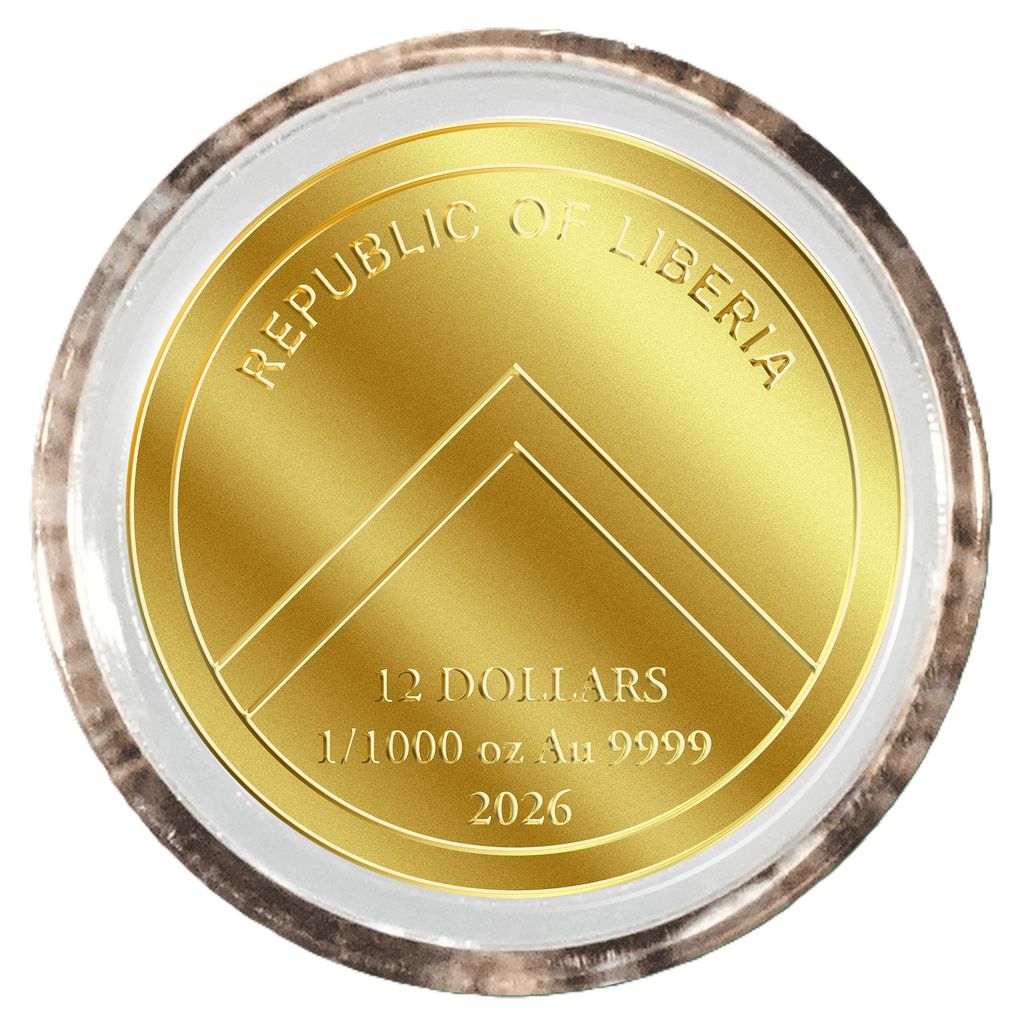In Stock! 2026 Liberia Spartan 1/1000 oz Gold Coin in Card (12/19)
