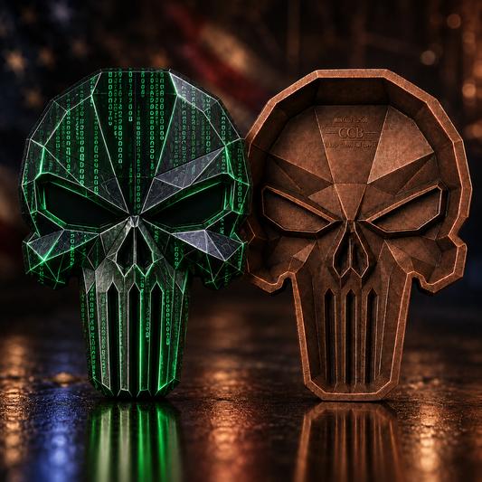 2026 Matrix Code Skull Colorized 3 oz Copper Collectible