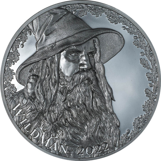 In Stock! 2022 Cameroon The Wildman UHR Black Proof 5 oz Silver Coin (12/22)