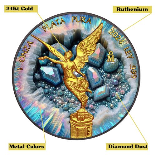 2024 Mexico Libertad Titanium Quartz Edition 1 oz Silver Coin (05/08)