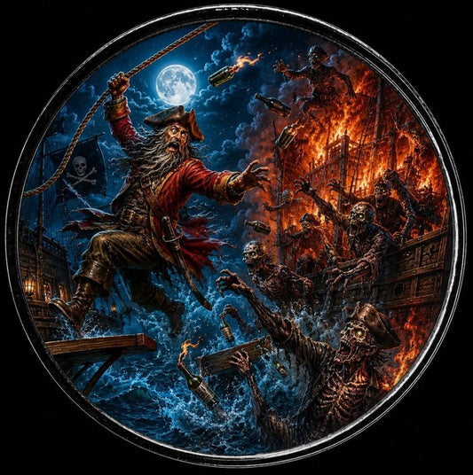 Estimate: 2025 Antigua & Barbuda Zombie Runners 1 oz Silver Colorized Coin (Mintage TBD at end of Presale)