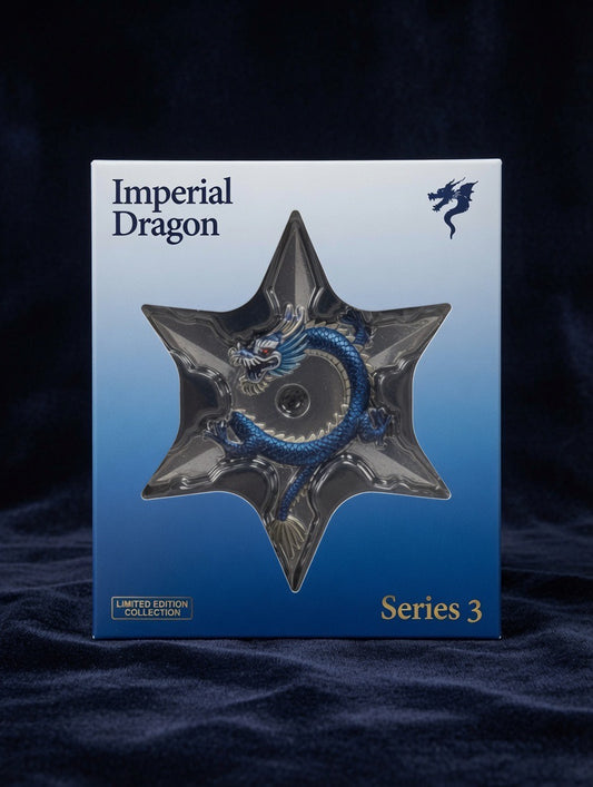 SERIES 3: 2oz COPPER Dragon Ninja Star w BOX