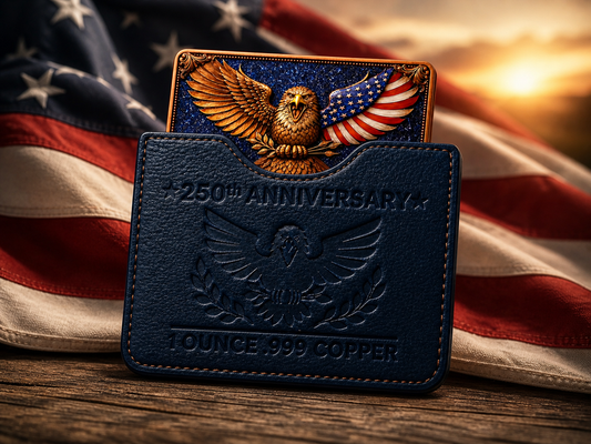 250th Anniversary Eagle Colorized 1 oz Copper Bar (05/23)