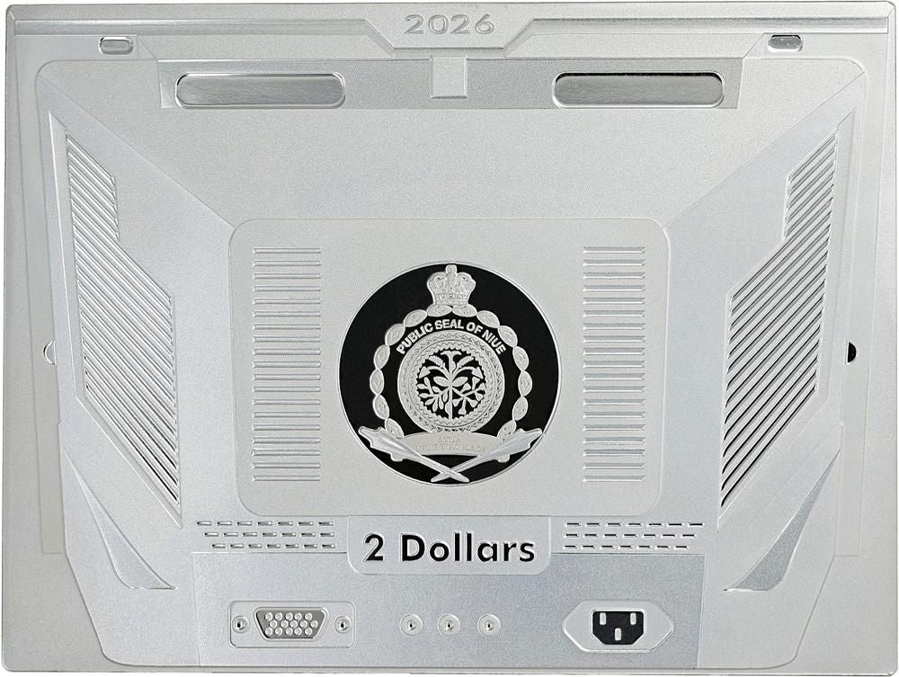 2026 Niue Back to the Pixel - MSN Messenger 2 oz Silver Coin (01/14)