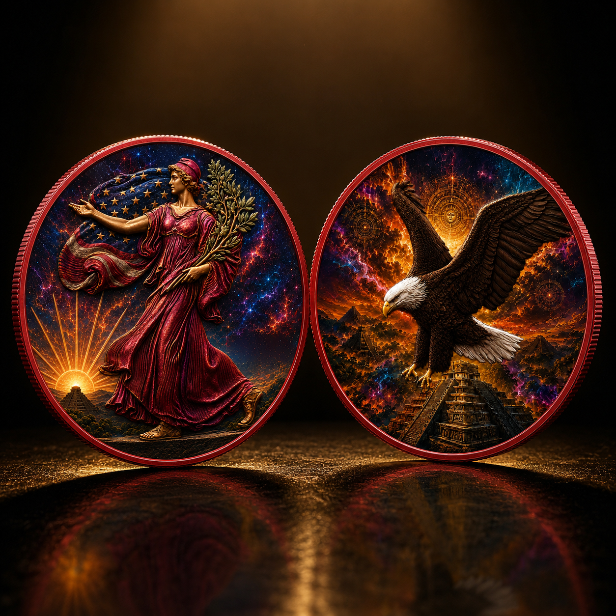 13-Hour Offer: 2026 Silver Eagle Temple of Liberty Colorized 1 oz .999 Fine Silver Coin