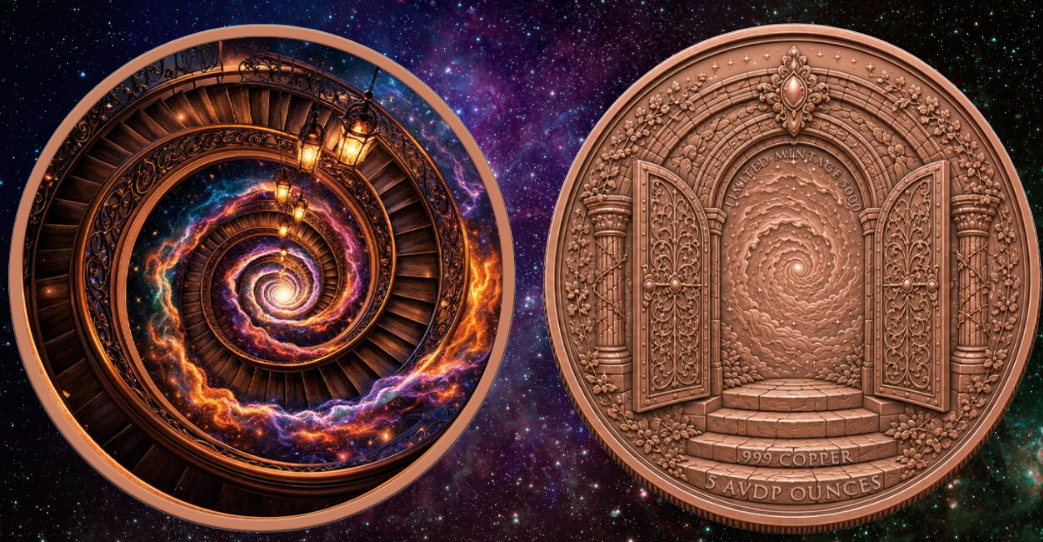 Cosmic Staircase Colorized 5 oz Copper Medal