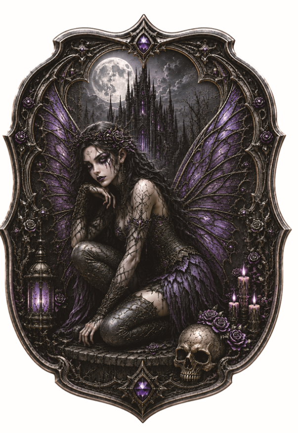 100 Gram Violeth the Goth Fairy Colorized Copper in Display Box