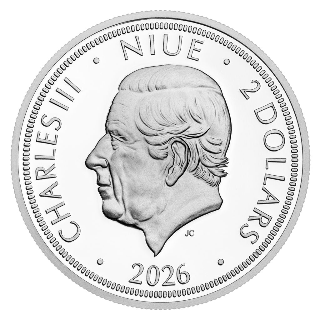 Estimate: 2026 Niue Czech Lion Colorized 1 oz Silver Coin in Card (06/12)
