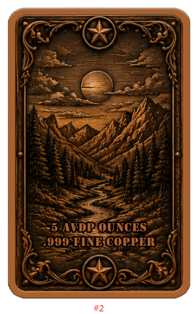 5oz Wild West Prospector Colorized Copper in Capsule