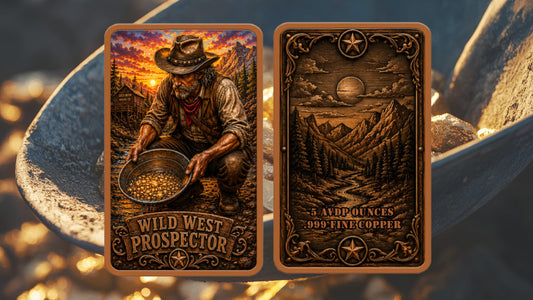 5oz Wild West Prospector Colorized Copper in Capsule