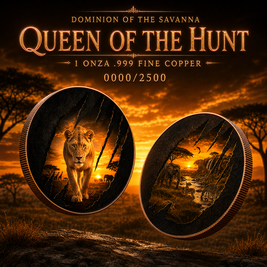 2026 Queen of the Hunt Colorized 1oz .999 Copper Colorized Medal