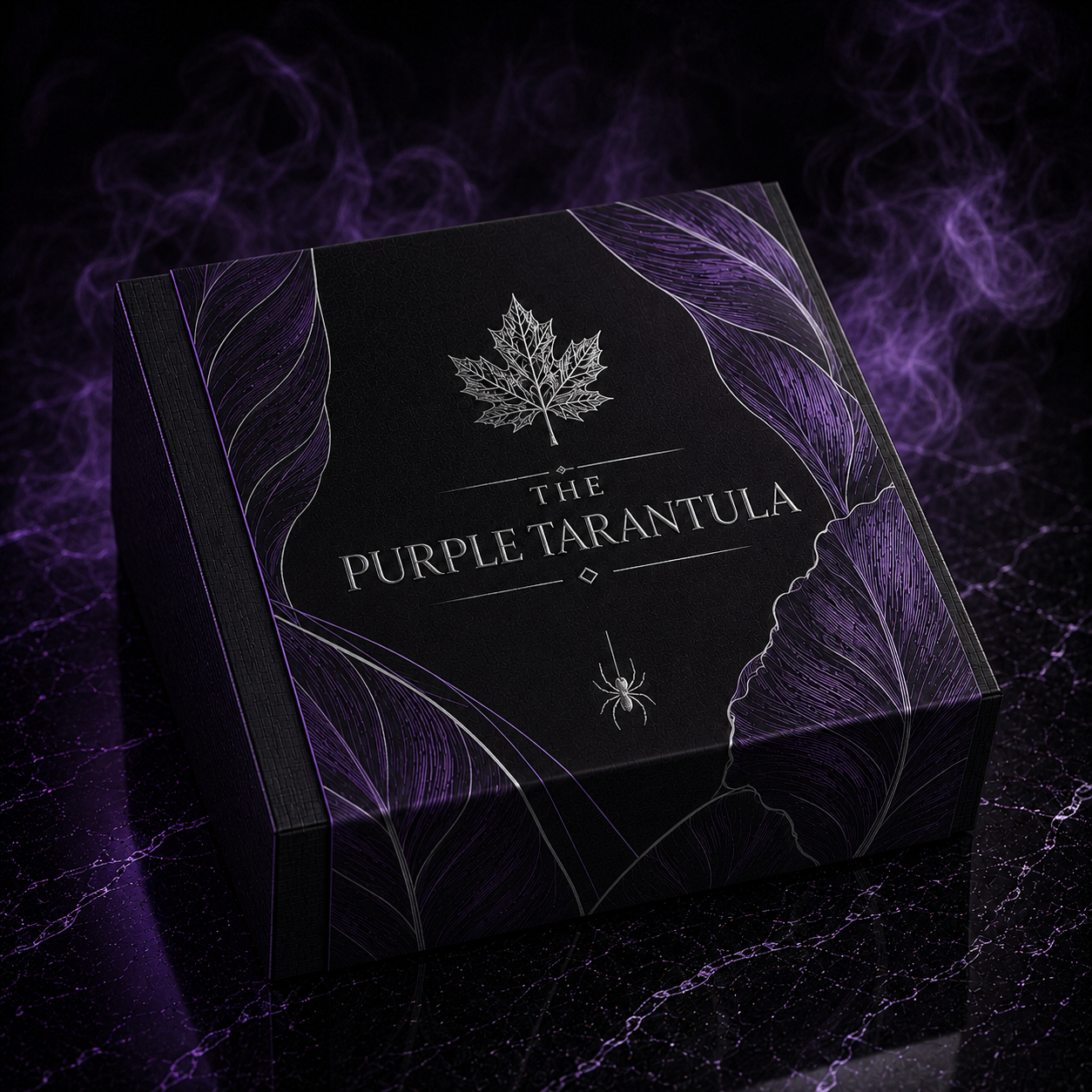 The Purple Tarantula 1 oz .999 Fine Silver Gilded Maple with 3D Jewel Spider