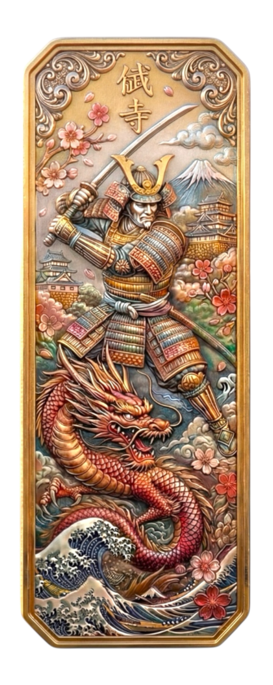 Emergency release! Ancient Legacies Japan Colorized 5 oz Copper Medal (10,000 Mintage)