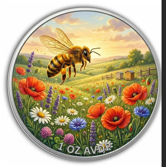 In Stock! 2026 Ultimate Honeybees 1oz bi-metal .999 Copper with Crystals