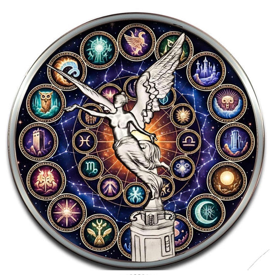 In Stock! 2024 Mexico Libertad Babylonian Zodiac 1 oz Colorized Silver Art Coin (100 Mintage)