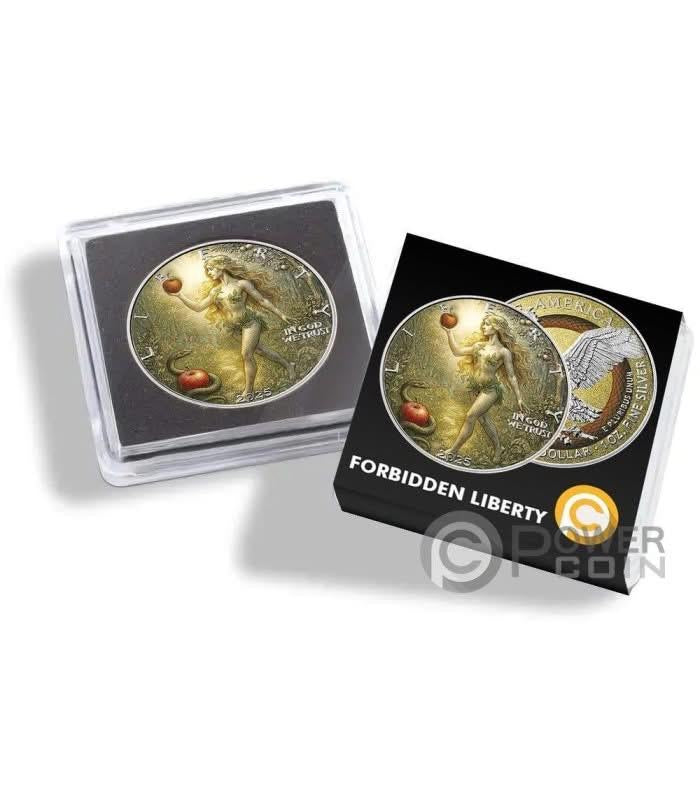 In Stock! FORBIDDEN LIBERTY 1 Oz Silver Coin 1$ USA 2025 in Quadrum w/COA (100 Mintage)