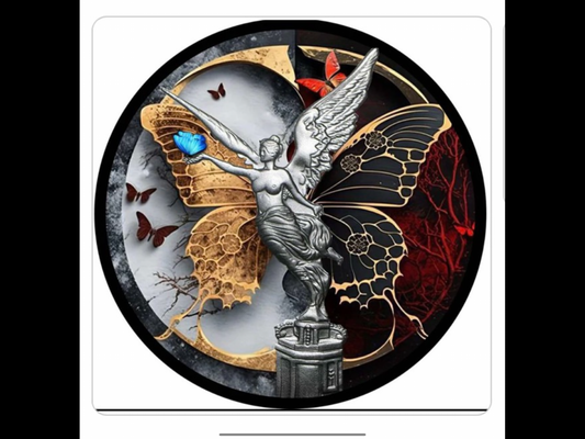 In Stock! 2024 Mexico Libertad Butterfly Balance 1 oz Colorized Silver