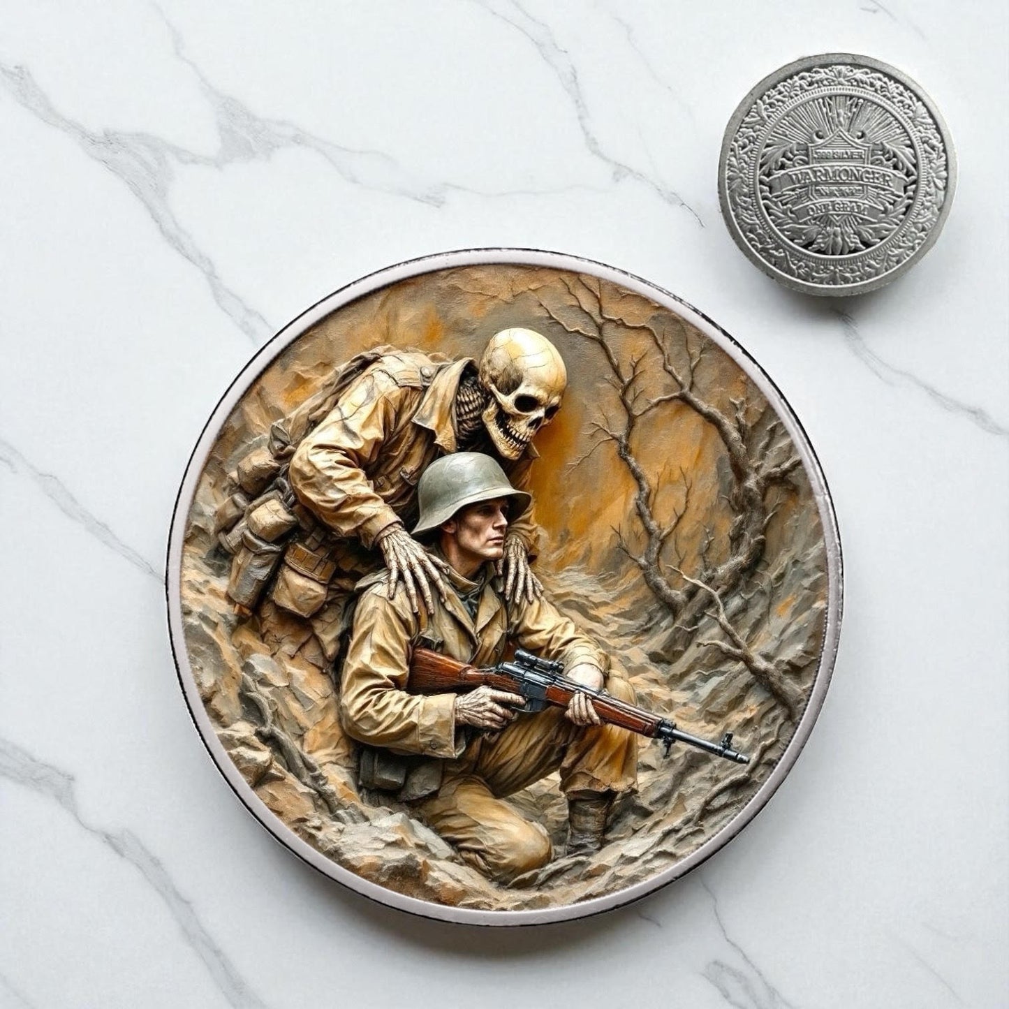 In Stock! Warmonger 1 GRAM Silver Medal