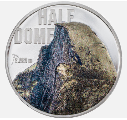 HALF DOME Mountains 2 Oz Silver Coin 10$ Cook Islands 2023