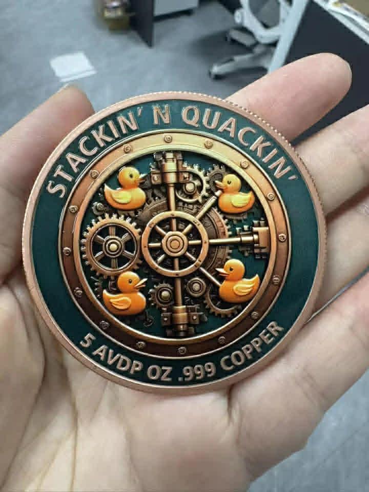 Stackin & Quackin Series #1: Quackin's Treasure 5 oz Colorized Copper Medal