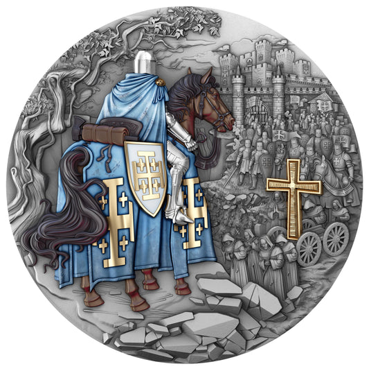 T&S New Series! 2026 Niue 2 oz Jerusalem Knights .999 Silver Coin (08/05)