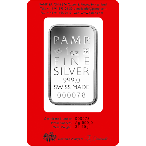 In Stock! Rare! Pamp Suisse True Happiness 1 oz silver