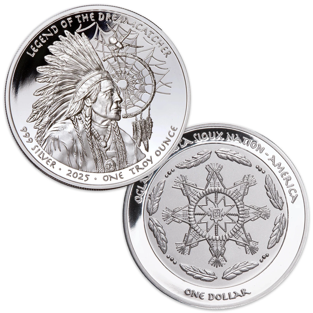 In Stock! 2025 Sioux Nation Legend of the Dreamcatcher Proof 1 oz Silver Coin (999 Mintage)