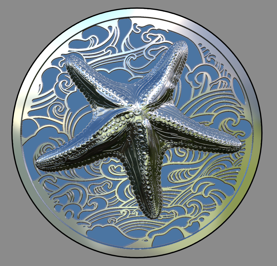 2026 Pitcairn Islands Ocean Wonders Starfish UHR Proof 2 oz Silver Coin (08/07)