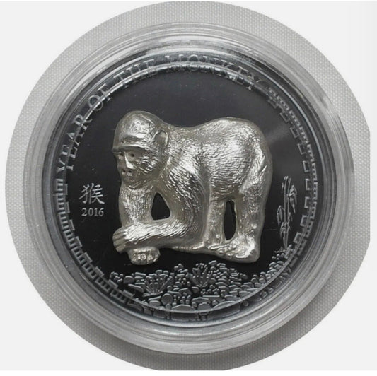 In Stock! 25g Silver Coin 2016 Mongolia 500 Togrog Year of the Monkey High Relief Proof