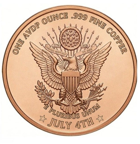 Let Freedom Ring Colorized 1 oz Copper Round (02/23)