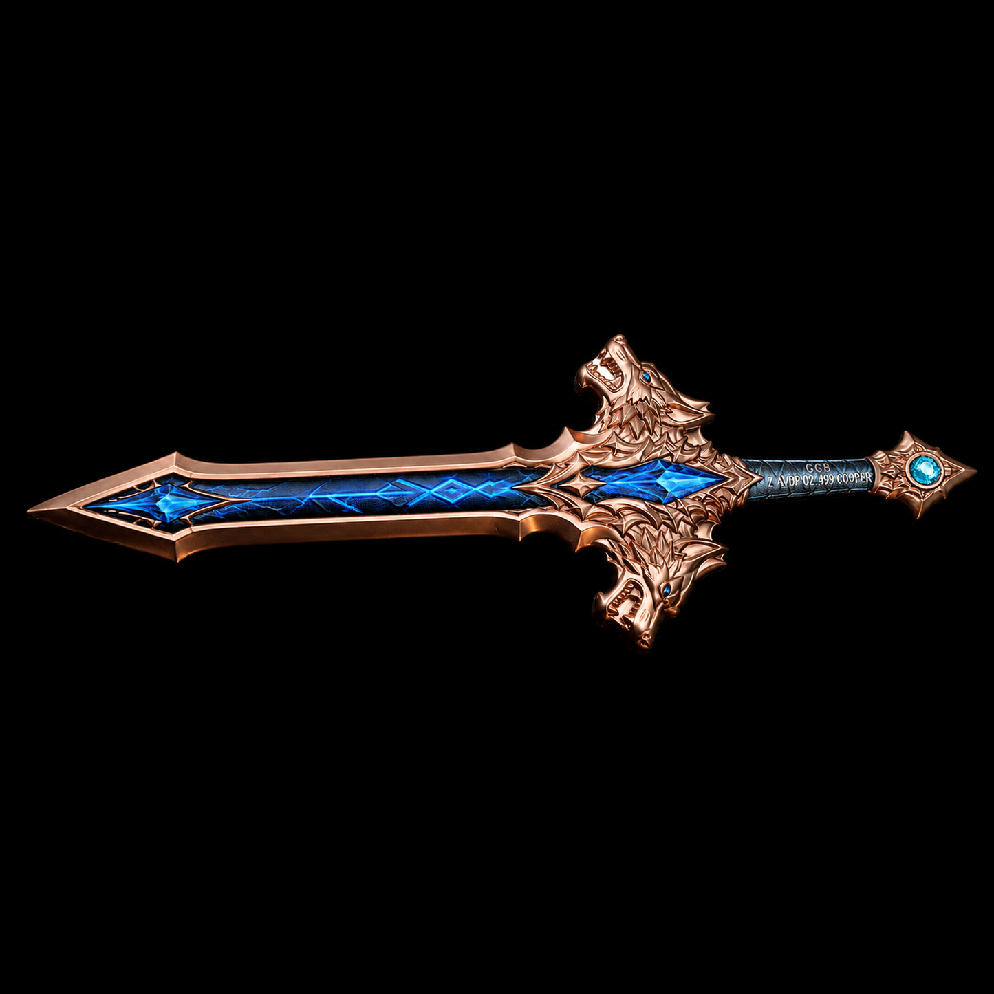 2026 Copper Colorized Wolfang Sword Medal 2oz avdp