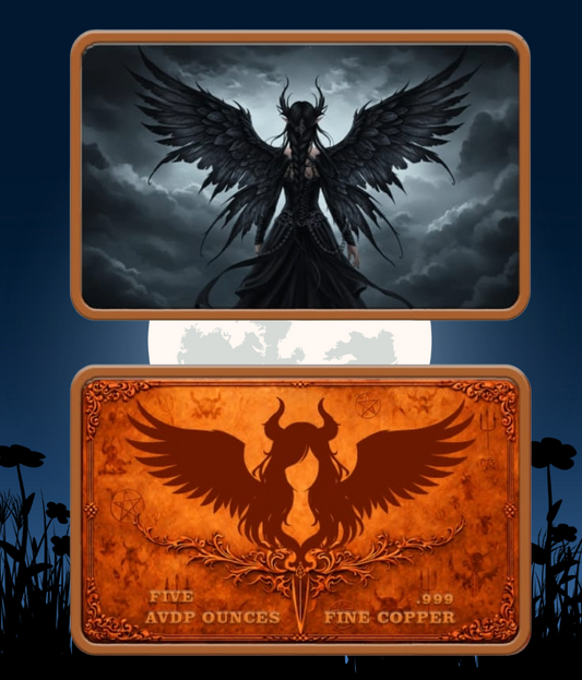 WOW! 5oz Dark Angel Colorized Copper in Capsule